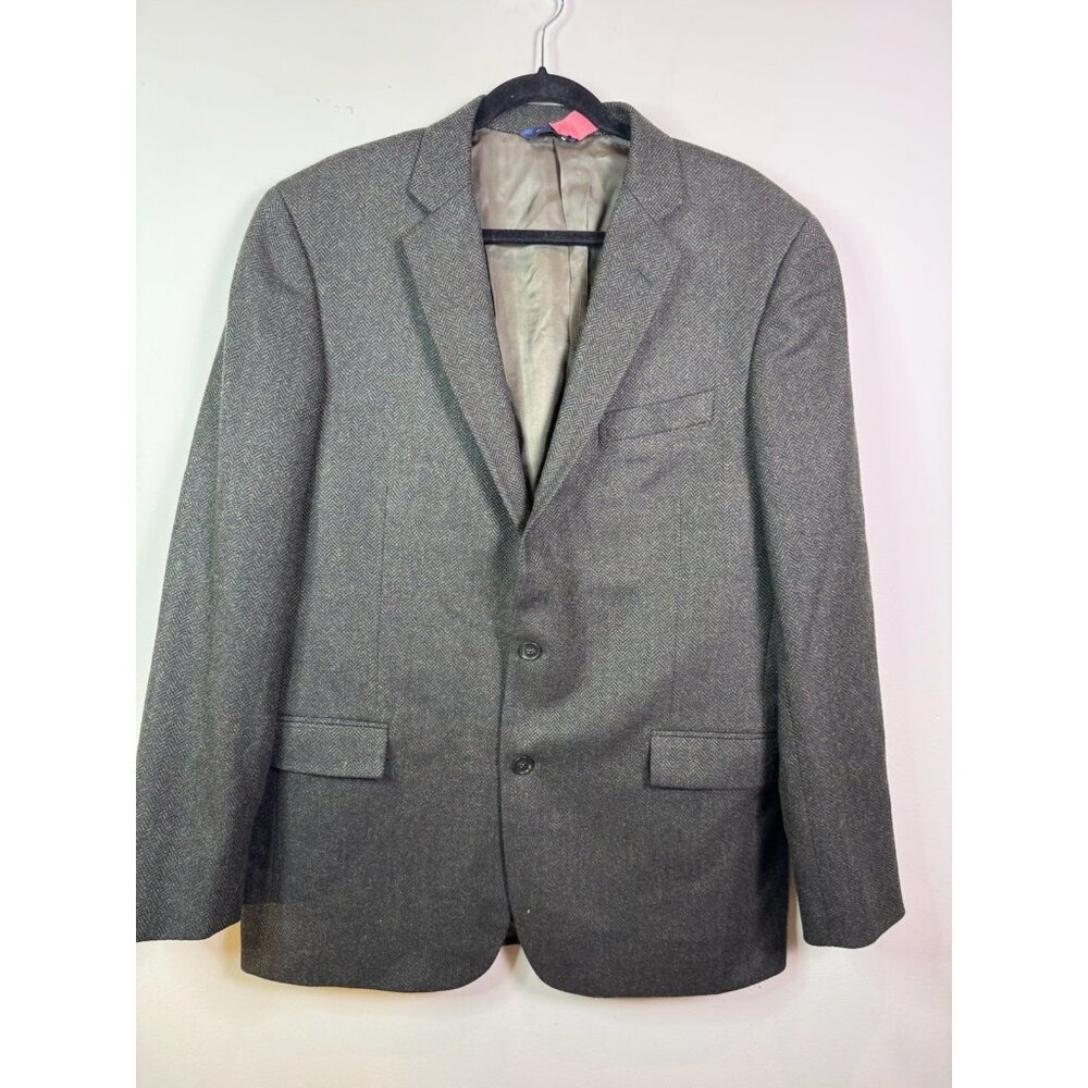 Brooks Brothers 44L Brookease Lanificio di Pray Grey Herringbone Lambswool